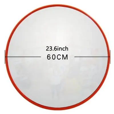 Produktbild von Verkehrsspiegel - Konvexer Sicherheitsspiegel - 60 cm Durchmesser - 130° Weitwinkel - Polycarbonat - Bruchsicher - Toter Winkel