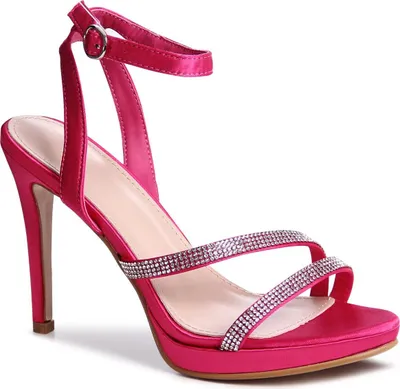Produktbild von topschuhe24 3095 Damen Glitzer Riemchen Sandaletten , Farbe:Pink, Größe:37 EU