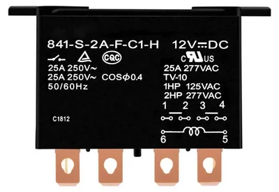 Relais 12V DC/277V AC 25A 6-polig mit Staubschutzabdeckung