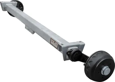 Produktbild von KNOTT VGB13 gebremste Anhängerachse 1350 kg 5x112 1400 mm 1850 mm Bremsachse für PKW Anhänger Autoanhänger Transportanhänger Autotransporter Lastanhän
