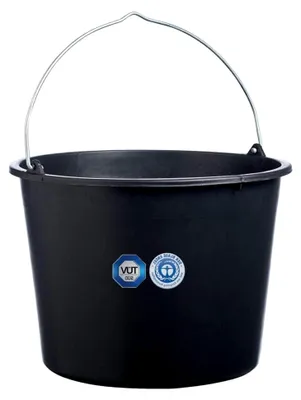 Produktbild von Robuster und langlebiger Baueimer 20 Liter in Schwarz für Bau- und Gartenarbeiten