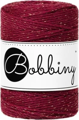 Obrázok produktu pre Bobbiny 3PLY Macramé Rope 1,5 mm 100 m Golden Wine Red Špagát