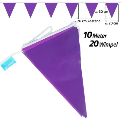 Produktbild von Goodymax® Wimpelkette 10 m Violett