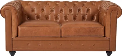 Produktbild von 2-Sitzer-Sofa aus Kamelrindleder - CHESTERFIELD