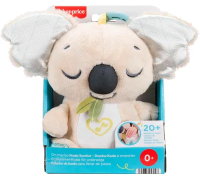 Produktbild von Fisher-Price Koala-Spieluhr für unterwegs, Plüsch-Spielzeug für Neugeborene, Spielzeug-Koala, Interaktiv, Mit Ton, AAA, Akkus/Batterien enthalten
