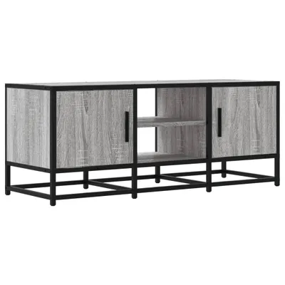 Zdjęcie produktu dla vidaXL Szafka pod TV szara Sonoma 100x35x41 cm materiał drewnopochodny i metal