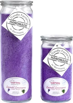 Immagine prodotto di Candle Factory Set di candele Lavanda Lemongrass Big + Mini Jumbo Candela profumata