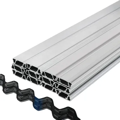 Produktbild von Gewächshaus-Wackeldraht & U-Profil mit Federverschluss aus Aluminiumlegierung - 6,56 Fuß - 50 Stück.
