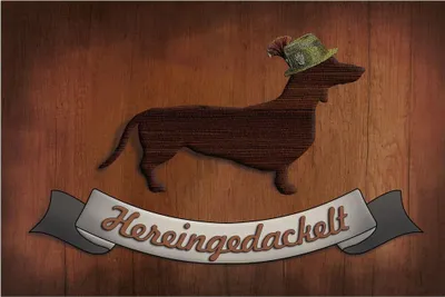 Produktbild von Türmatte Spruch Hereingedackelt in 40x60 cm als Fussabtreter
