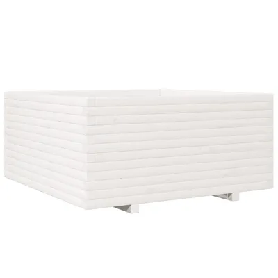 Produktbild von vidaXL Pflanzkübel Weiß 100x100x49,5 cm Massivholz Kiefer