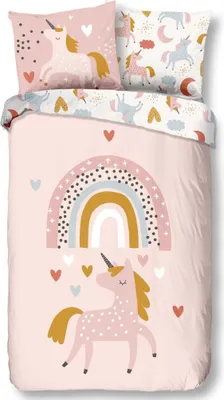 Produktbild von Good Morning Kinder-Bettwäsche-Set UNILOVE 140x200/220 cm Mehrfarbig