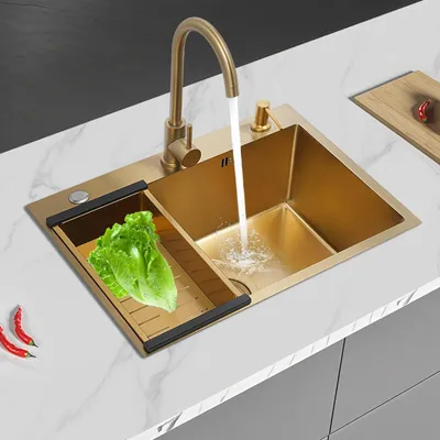 Obrázek produktu pro Dřez – Dřez – Umyvadlo – Dřez – Jednodřez – Nerezová ocel – 45x60x20 cm