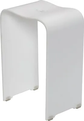 Produktbild von SAT Badhocker Duschhocker aus Acryl, weiß matt