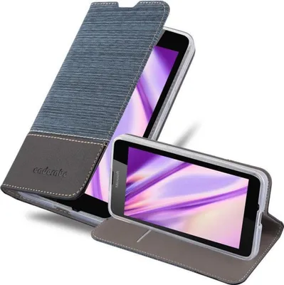 Produktbild von Cadorabo Hülle für Nokia Lumia 640 Schutzhülle in Blau Handy Hülle Etui Book Case Cover