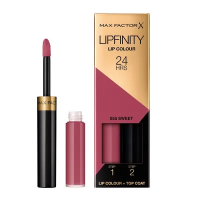 Obrázok produktu pre Max Factor Lipfinity Lip Colour 055 Sweet, Ružová, Sweet lip, Ženy, 24 h, Fľaša