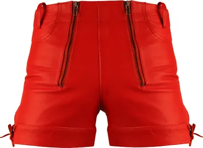 Produktbild von Bockle® Red Pants Lederhose Leder Jeans Leder Shorts Pants kurze Lederhose Rot Herren  , W31/L30