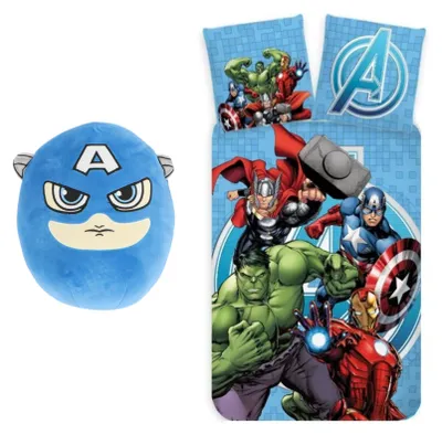 Image de Ensemble de literie Avengers : couette et oreiller moelleux