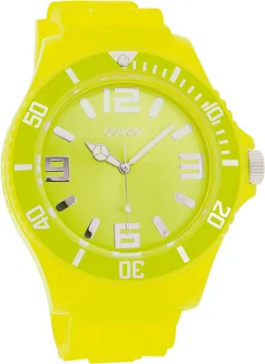 Produktbild von Oozoo Armbanduhr gelb Silikon Timepieces Damen Analog-Quarzuhr UOC4332A