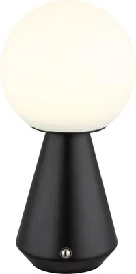Image de Lampe de table LED, noir, tactile, variateur, H 23,5 cm