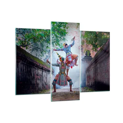 Produktbild von Bilder auf glas - Krieger Schwert - 130x100cm - Glasbilder - Wandbilder - Kunstdruck - zum Aufhängen bereit - Wanddekoration aus Glas - Glas Bilder - Wandbild auf Glas - 3 Teile - GCB130x100-4116