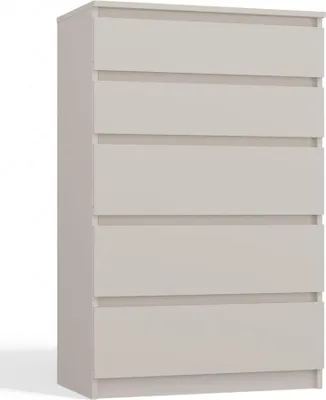 Produktbild von Moderne Kommode MALWA M5 – 5 Schubladen | Farbe: Kaschmirbeige | Größe: 70x40x109,5 cm
