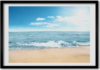 Produktbild von Bild - Bilder - Bilderrahmen - 70 cm x 50 cm - MDF-Rahmen, Wandkunst Strand
