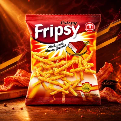 Obrázek produktu pro Fripsy křupavé tyčinky s příchutí slaniny, 50 g
