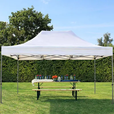 Image de TOOLPORT 3x4,5 m Tonnelle pliante Acier, PES 750, blanc