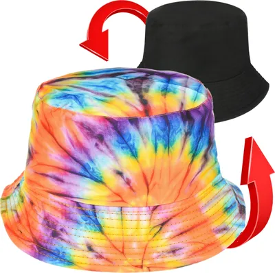 Produktbild von Versoli Bucket Hat Wendehut Sommerhut Fischermütze Sonnenmütze Sonnenschutz Uni - REGENBOGEN