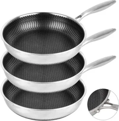 Produktbild von Induktions-Pfannen-Set 3-teilig antihaftverlauf 28cm Edelstahl