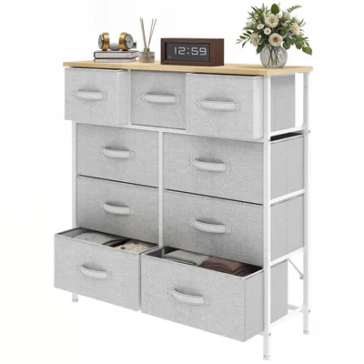 Produktbild von YITAHOME Schubladenschrank, Kommode mit 9 Stoffschubladen, Aufbewahrungsschrank, 100x30x100 cm