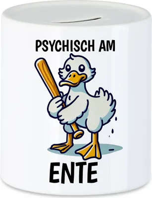 Produktbild von Psychisch am Ente Spardose lustig Humor Ente Spruch witzig Geschenk