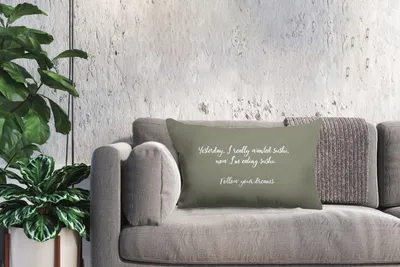 Produktbild von MuchoWow® Zierkissen Sofakissen Wohnzimmer Dekokissen 60x40 cm Zitate - Sprichwörter - Gestern wollte ich unbedingt Sushi - Sushi-Liebhaber - Kopfkissen - Polster mit Foto