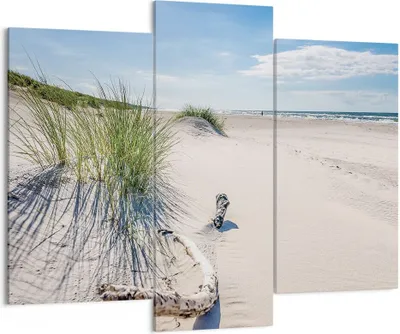 Produktbild von Bild auf Leinwand - Leinwandbild - 3 Teile - Mrzezyno Strand Meer - 130x100cm - Wand Bild - Wanddeko - Wandbilder - Leinwanddruck - Bilder - Wanddekoration - Leinwand bilder - CB130x100-4281