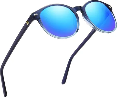 Zdjęcie produktu dla Damskie okulary przeciwsłoneczne DUCO Retro z polaryzacją Ochrona UV400 Acetatowa ramka Niebieskie soczewki Revo