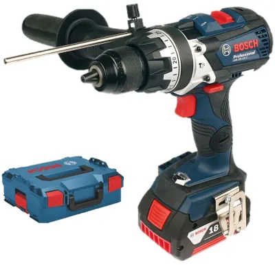 Image de Perceuse-visseuse 18V GSR 18V-110 C Professional + 2 batteries 5Ah + chargeur + coffret L-BOXX - BOSCH - 06019G0125