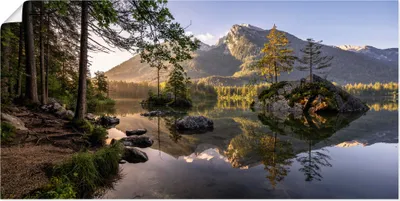 Produktbild von ARTland Poster Sommermorgen Berchtesgadener Alpen Größe: 60x30 cm