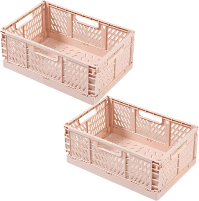 Produktbild von Faltbare Plastik Aufbewahrungsboxen, 2 Stück, 25×16×10 cm, für Kinderzimmer