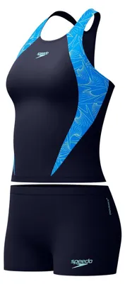Image de Speedo Hyperboom Tankini pour femme , Couleur:Bleu, Taille:36