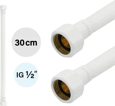 Produktbild von Flexschlauch DN8 IG/IG 1/2" -300mm Weiss Matt