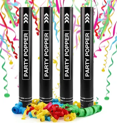 Productafbeelding van Confettikanonnen XXL, 40 cm, 4 stuks, voor feestelijke gelegenheden
