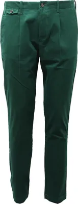 Productafbeelding van 8178AF herenbroek PAOLO PECORA, groene katoenen broek voor heren