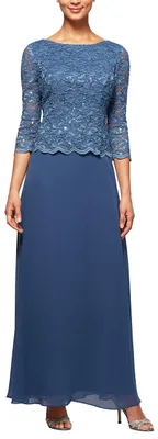 Produktbild von Alex Damen Mieder mit 3/4-Ärmeln, Stretch, Spitze Kleid für besondere Anlässe, W