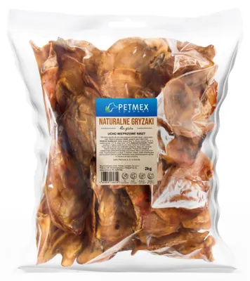 Zdjęcie produktu dla Petmex Ucho Wieprzowe Naturalny Przysmak Gryzak Dla Psa 50szt.