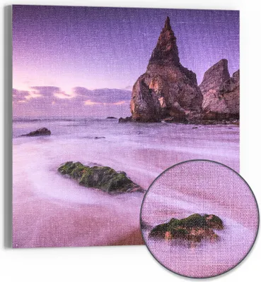 Produktbild von DEQORI Hybrid Leinwand Bild 30x30 cm 'Dämmerungswächter' Wandbild Glas flach modern
