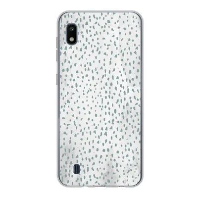 Produktbild von MuchoWow® Handyhülle Schutzhülle Hülle für Samsung Galaxy A10 Polka dots - Marmor - Weiß Silikon Softcase Handy Hülle - Schutzhülle