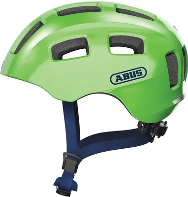 Produktbild von ABUS Fahrradhelm Youn-I 2.0 - mit Licht für Kinder, Jugendliche und junge Erwachsene - für Mädels und Jungs - Grün (funkelnd), Größe M (52-57 cm)