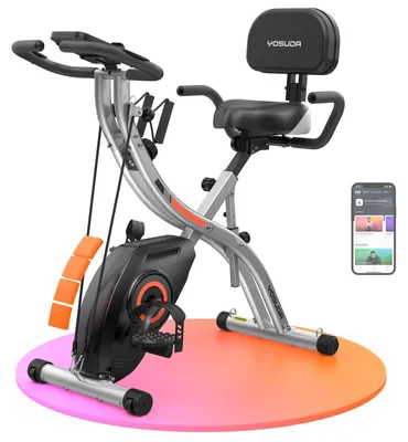 Image de Vélo d'appartement pliable - 16 niveaux de résistance - Volant d'inertie de 3 kg