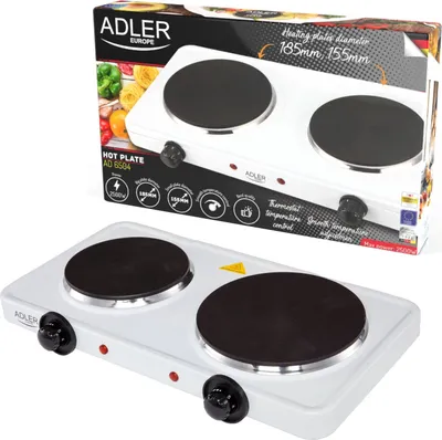 Produktbild von Adler AD 6504 Elektrische Doppel-Kochplatte 2250 Watt