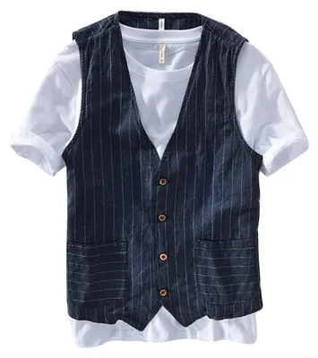 Obrázek produktu pro Sportovní a elegantní vesta pro muže s knoflíky